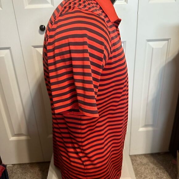 Nike Golf DriFit Mens Medium Striped Short Sleeve Polo - Picture 4 of 5